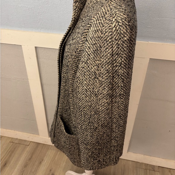 Very Elegant Bert Newman Petite SZ 10 Vintage Tweed Wool Blend Puff Shoulder - Picture 4 of 7